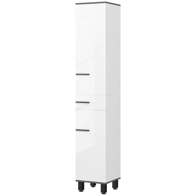 Bathroom Column Cabinet with Drawer, 34 cm