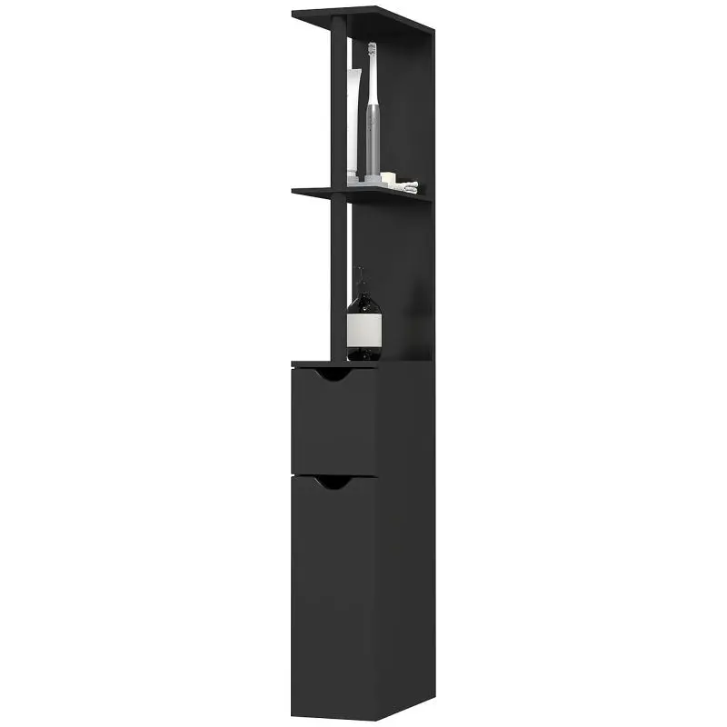 Bathroom Tall Cabinet with 2 Cupboards