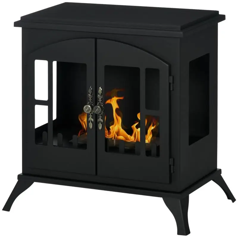 Stainless Steel Bioethanol Fireplace, 0.9 L