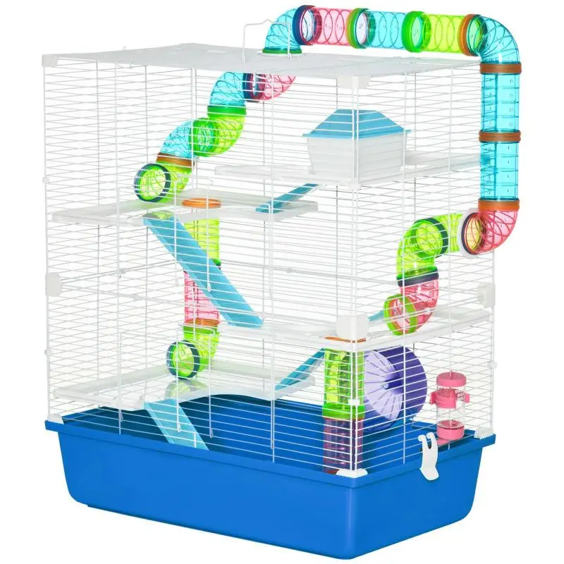 5-Level Hamster Cage with Tubes, 59 cm