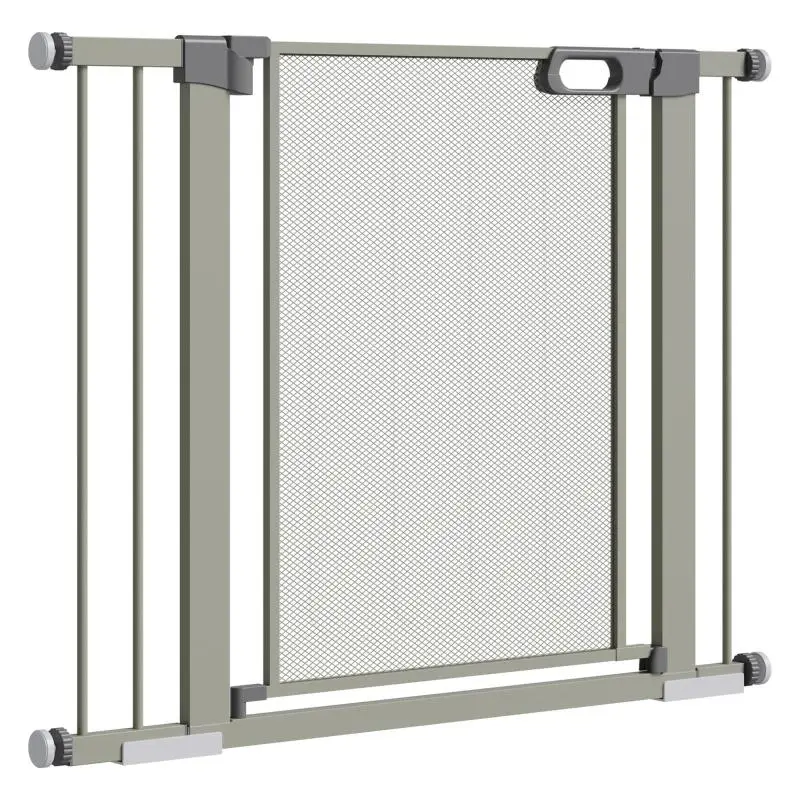 Extendable Pressure-Mounted Dog Gate, 75–103 cm, Grey
