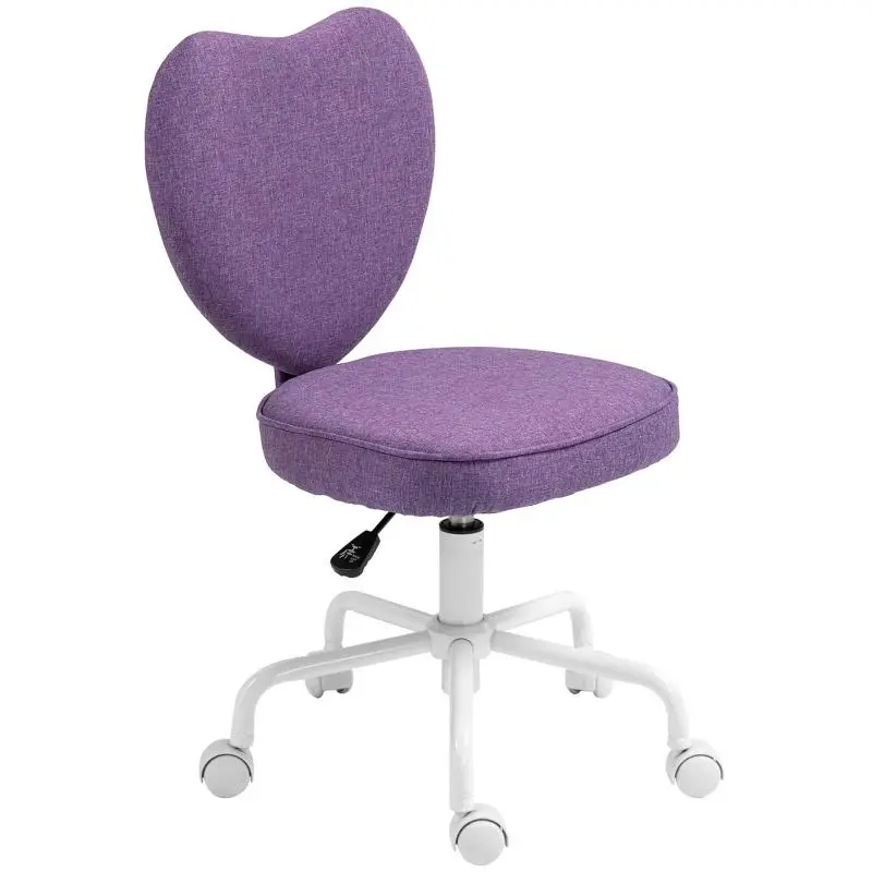 Heart-Shaped Desk Chair, Purple