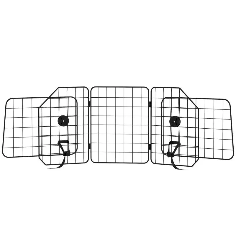 Adjustable Foldable Car Dog Guard, Black