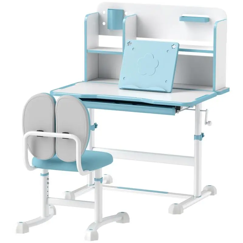 Adjustable Children's Desk and Chair Set, Blue