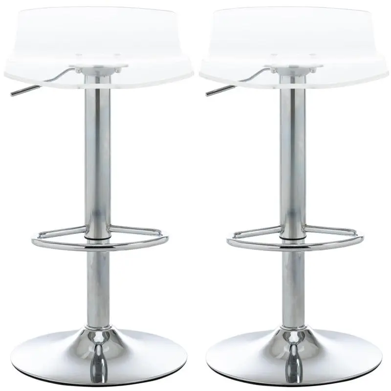 Set of 2 Height-Adjustable Bar Stools
