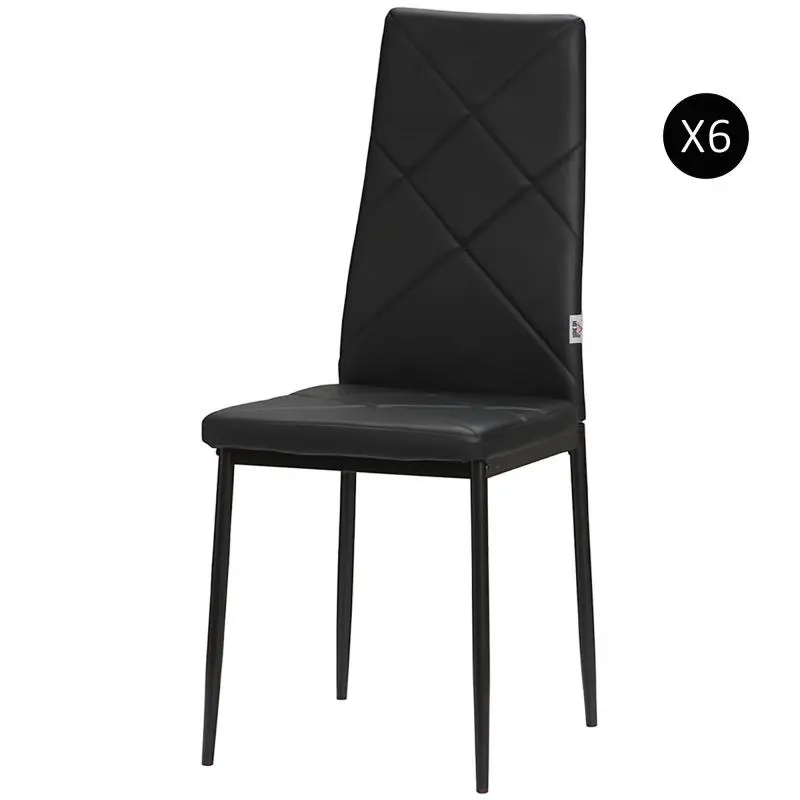 Set of 6 High Back Dining Chairs