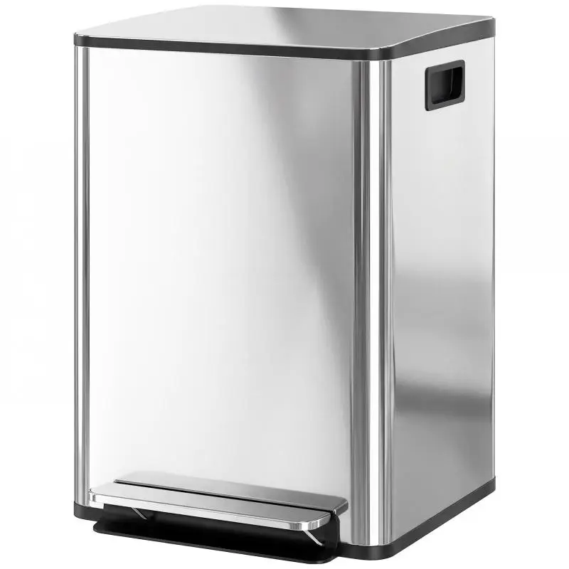20L 2-Compartment Pedal Bin with Soft-Close Lid