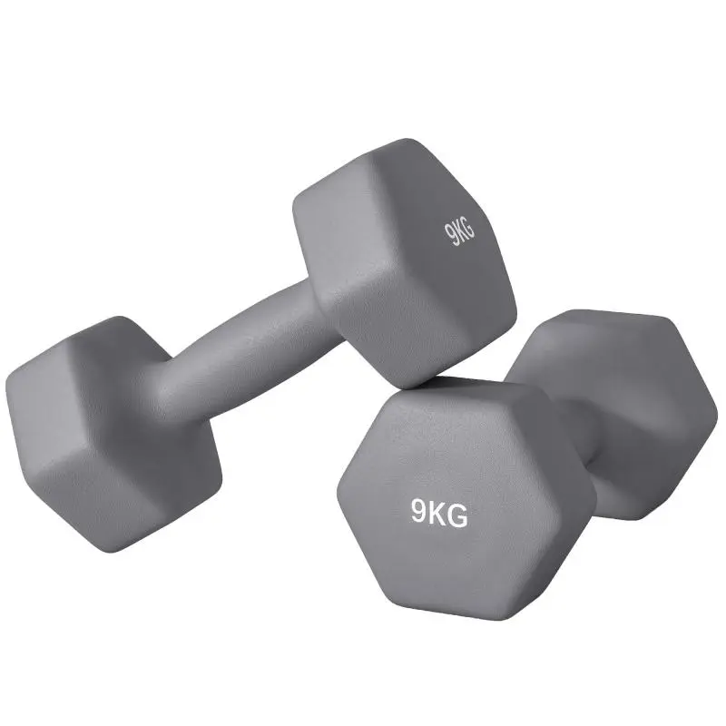 Set of 2 Hex Dumbbells, 9 kg Each