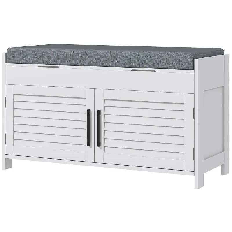 Shoe Storage Bench with Adjustable Shelf, 90 x 36 x 50 cm