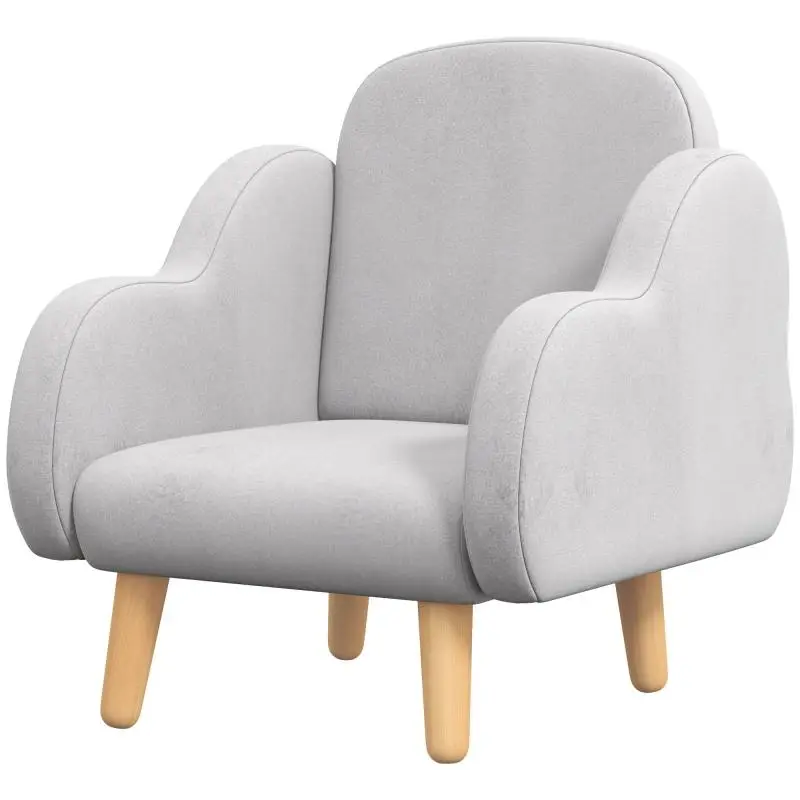 Children’s Fabric Armchair, Grey