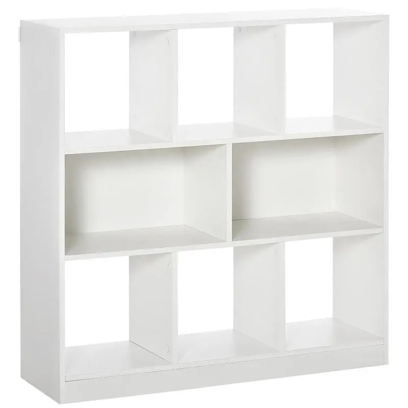 3-Tier Storage Bookcase, White