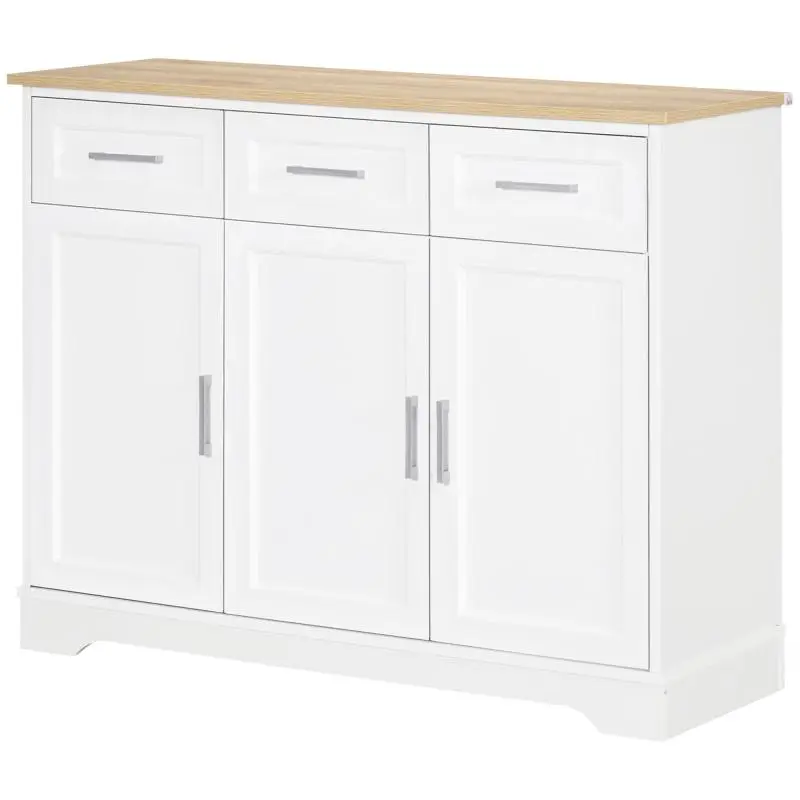 3-Drawer 3-Door Sideboard with Adjustable Shelf