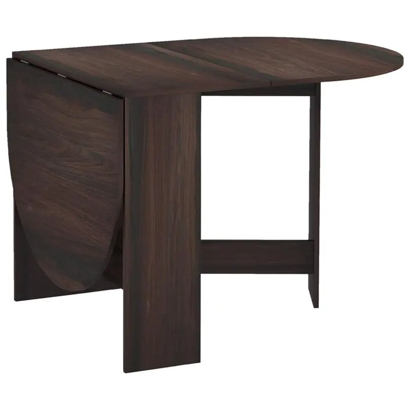Oval Folding Table with 2 Drop Leaves