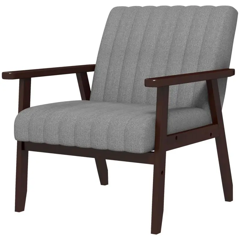 Upholstered Bedroom Armchair, Grey
