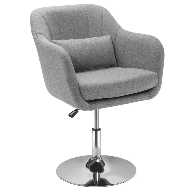 Height-Adjustable Swivel Chair, Grey