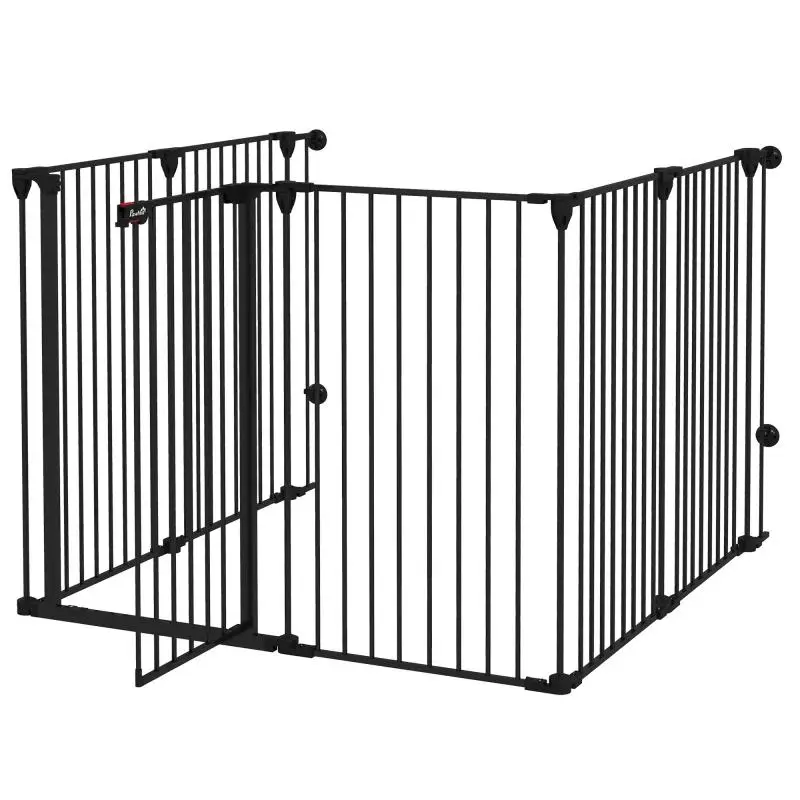 Foldable 6-Panel Safety Gate for Medium and Large Dogs