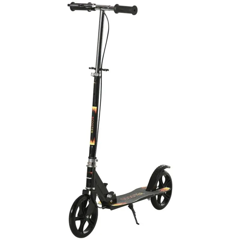 Scooter for Children Aged 7–14 with 3-Level Adjustable Handlebar, 86x35x93/98/103 cm, Black
