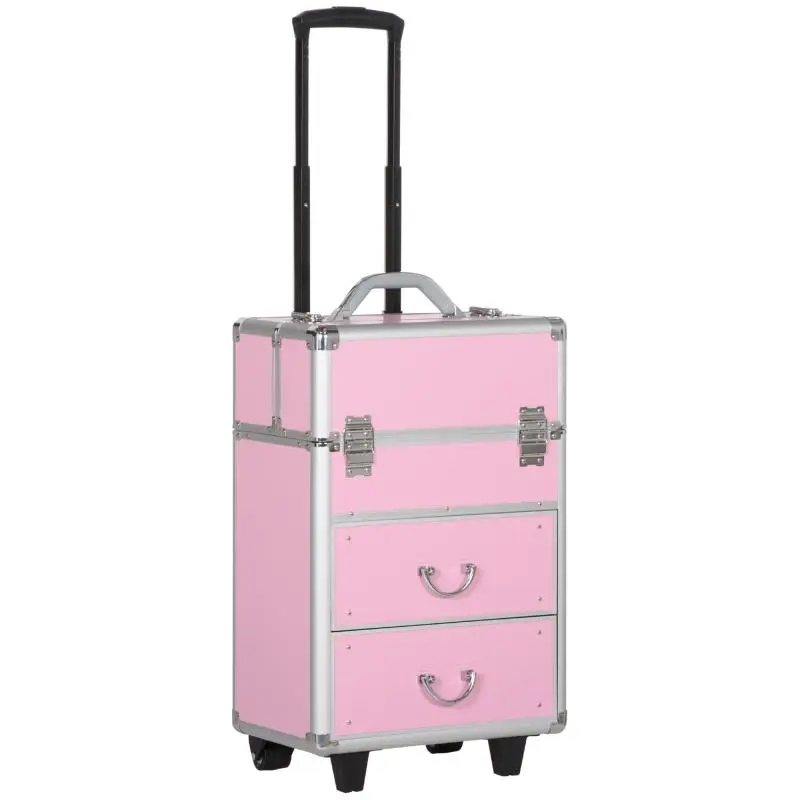 Makeup Trolley Case with Lock, 36 × 23 × 58 cm
