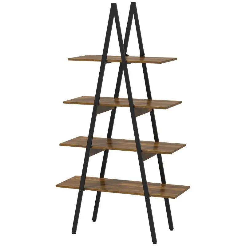 4-Tier A-Frame Bookcase Shelf
