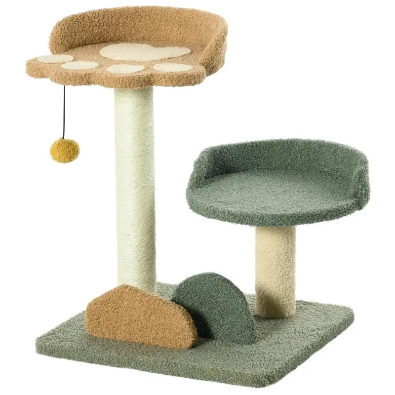 Cat Scratching Tree with 2 Beds and Play Ball