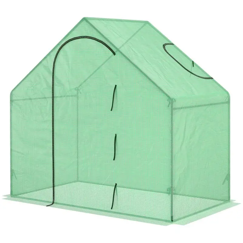 Garden Greenhouse with Zip Door and Air Vent