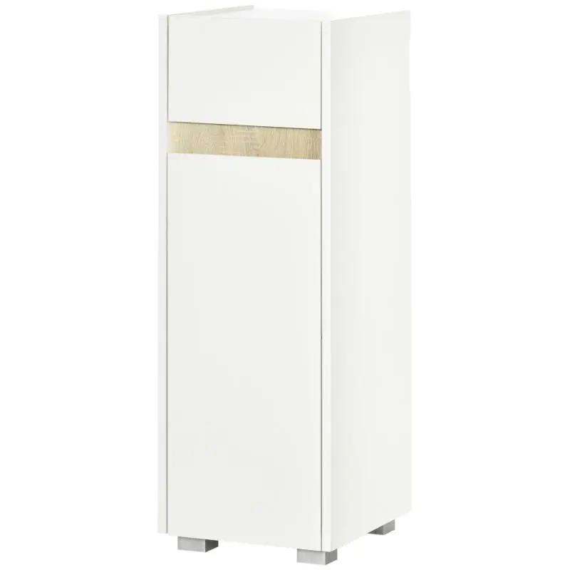 Bathroom Cabinet with Drawer and Adjustable Shelf, White