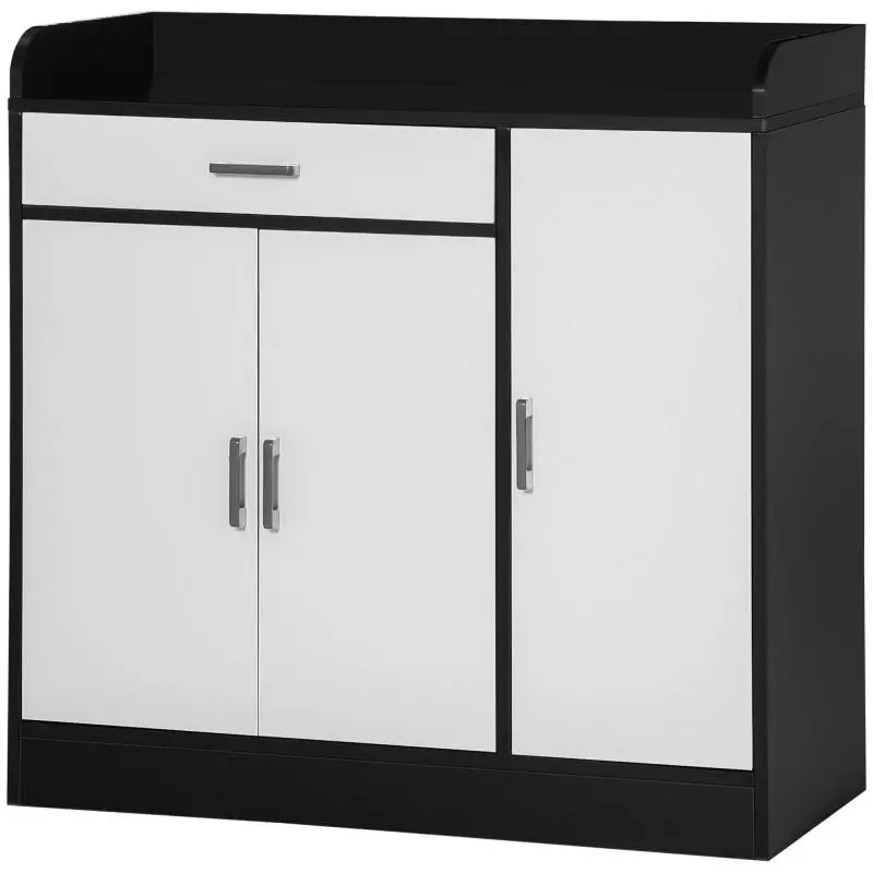 Kitchen Cabinet with 2 Cupboards and 1 Drawer, 90 × 40 × 90 cm