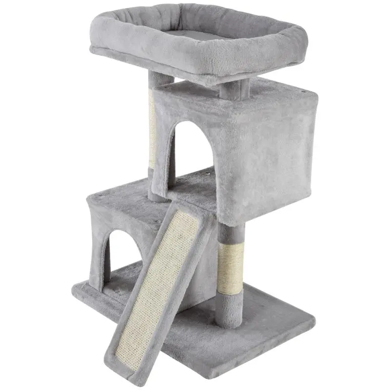 Cat Tree with Sisal Posts, Bed and 2 Houses