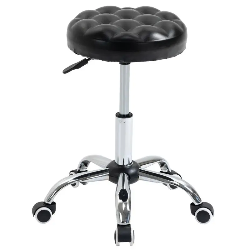 Height-Adjustable Stool with Wheels