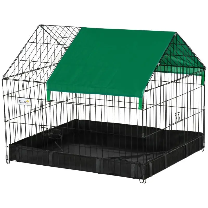 Small Animal Cage for Rabbits and Guinea Pigs, 90 x 75 x 75 cm