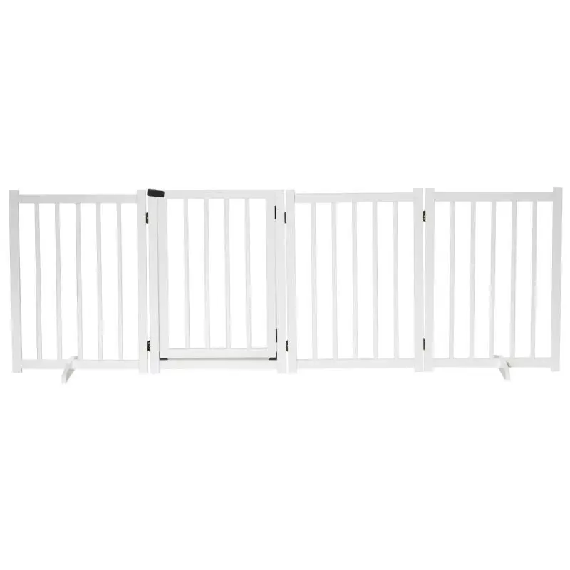 Foldable Wooden Dog Gate, 237.5 x 36 x 80 cm