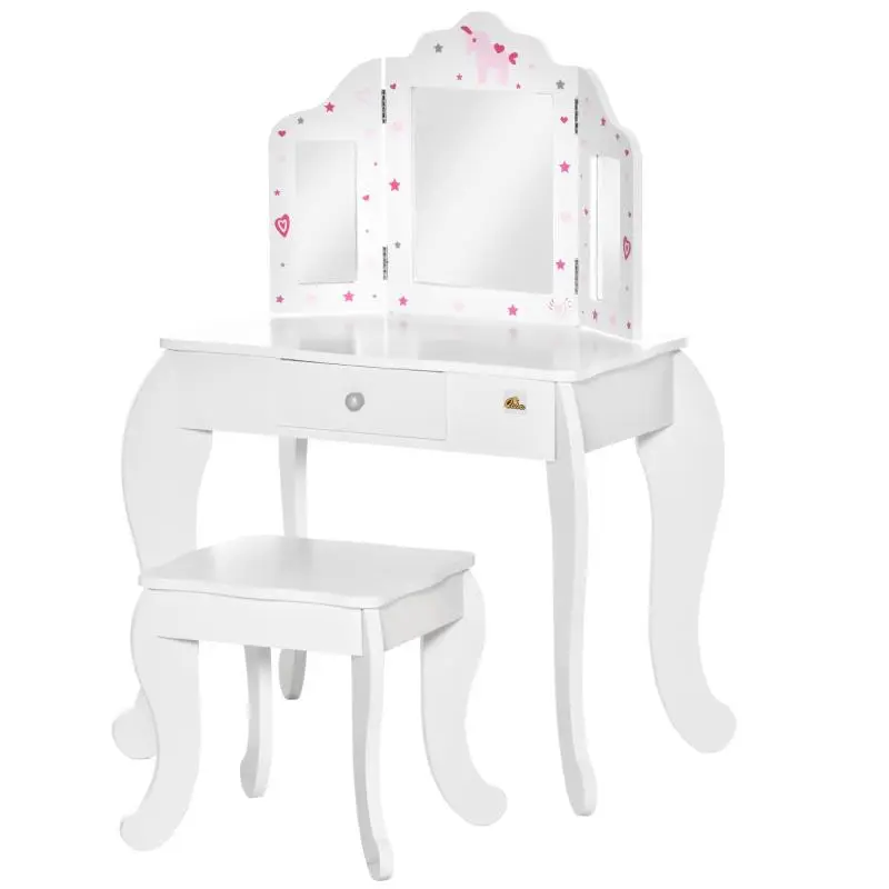 Children's Vanity Table with Stool, 63 cm