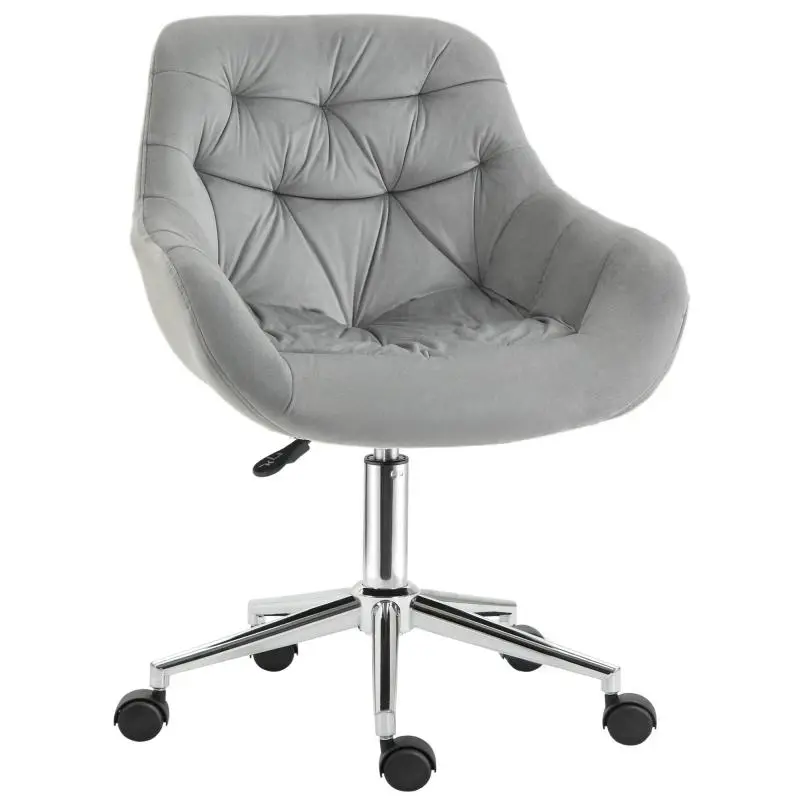 Swivel Office Chair with Adjustable Height, Grey