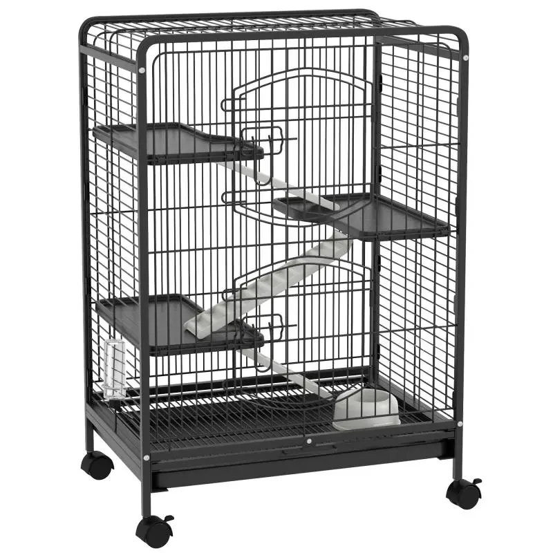 Small Animal Cage with Wheels, 61.5 cm