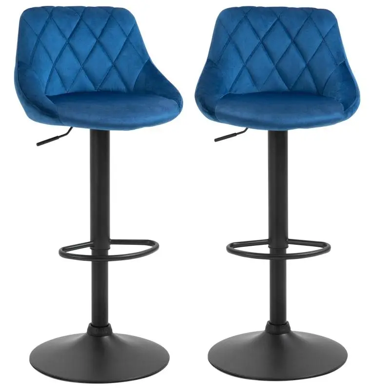Set of 2 Height-Adjustable Bar Stools