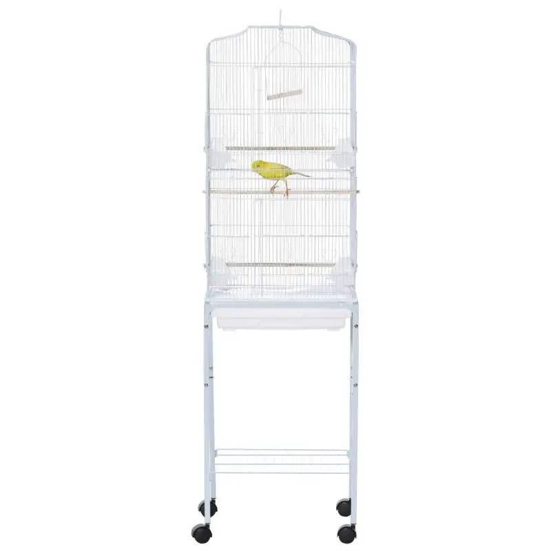 Bird Cage with Wheels and Accessories