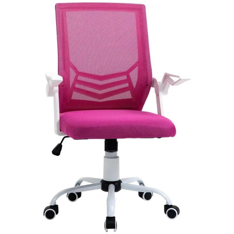 Ergonomic Mesh Office Chair with Lumbar Support, Pink