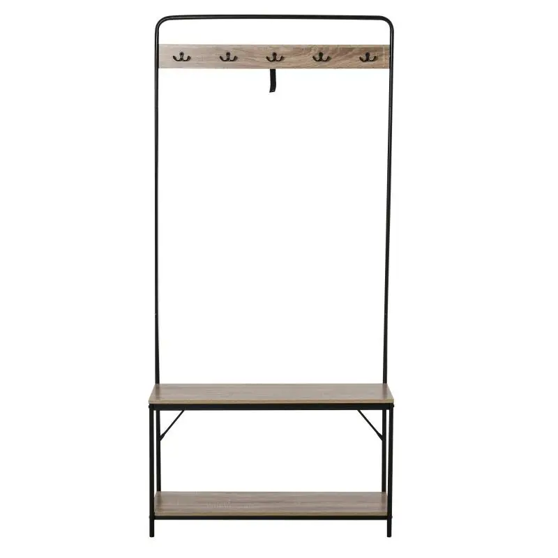 3-in-1 Coat Rack with Bench and Shoe Shelf