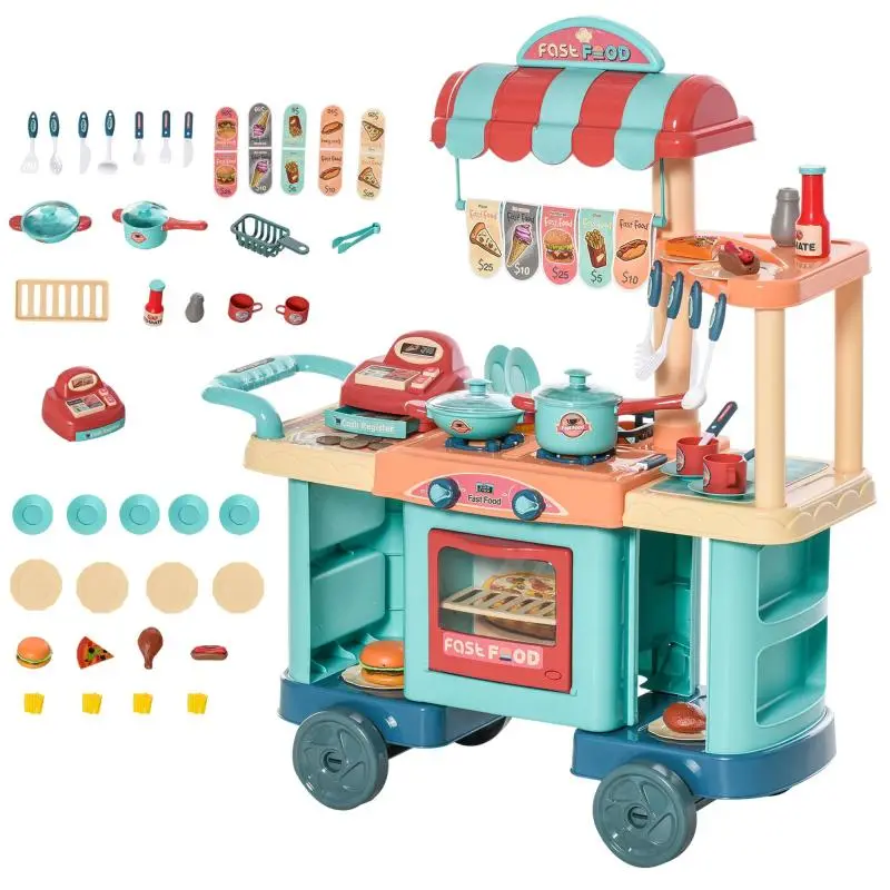 Children’s Toy Kitchen with 50 Accessories