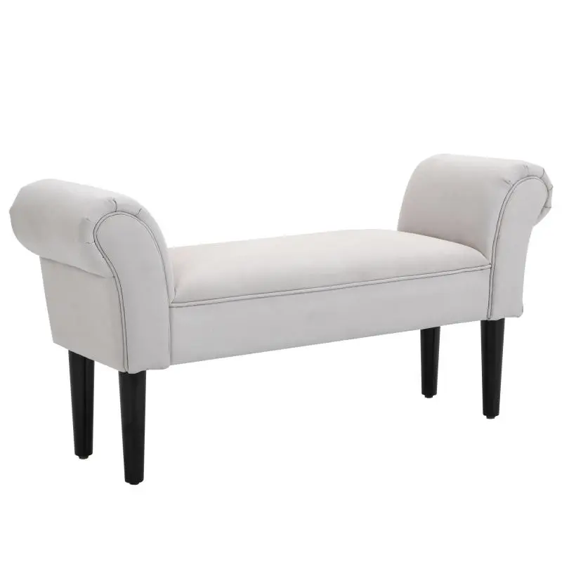 Shoe Storage Bench with Rolled Arms, 102 x 36 x 51 cm