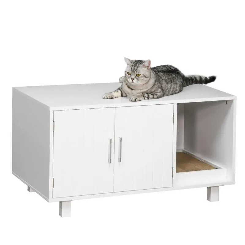 Wooden Cat Litter Box Cabinet, 91 x 52 x 50.5 cm
