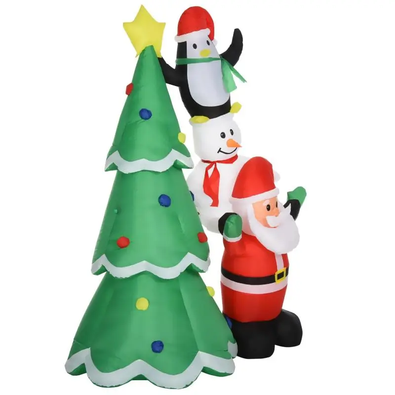 Inflatable Christmas Tree with LED Lights, 243 cm