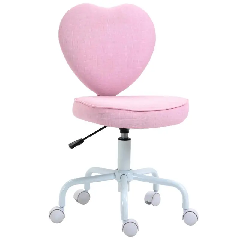 Heart-Shaped Desk Chair, Pink