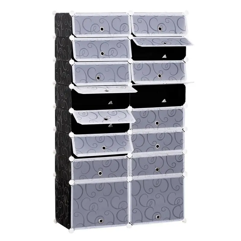 Modular Plastic Shoe Rack, 95 x 37 x 160 cm