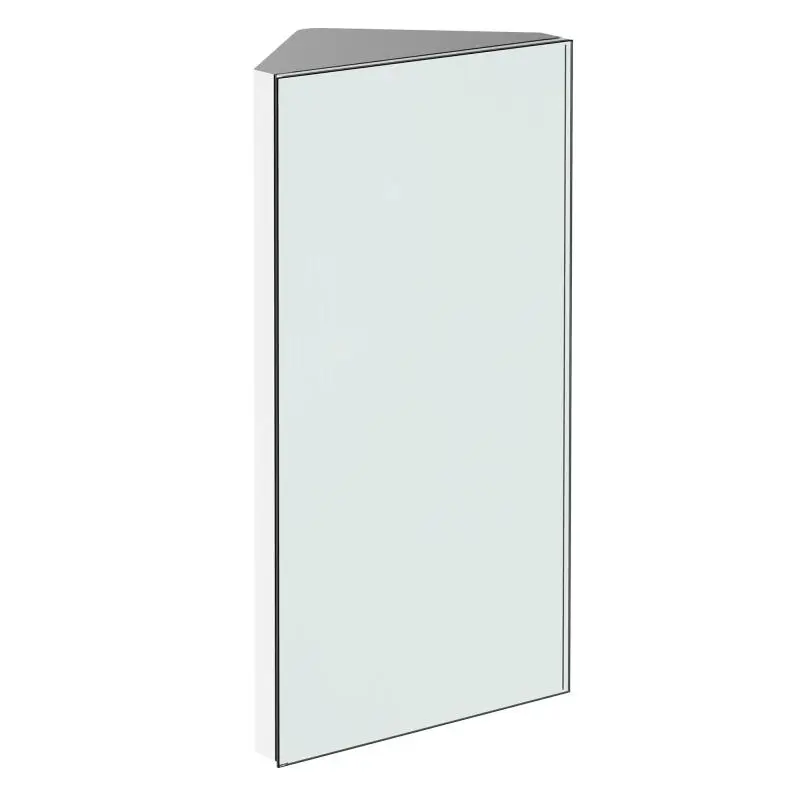 Corner Mirrored Bathroom Cabinet, 60 cm