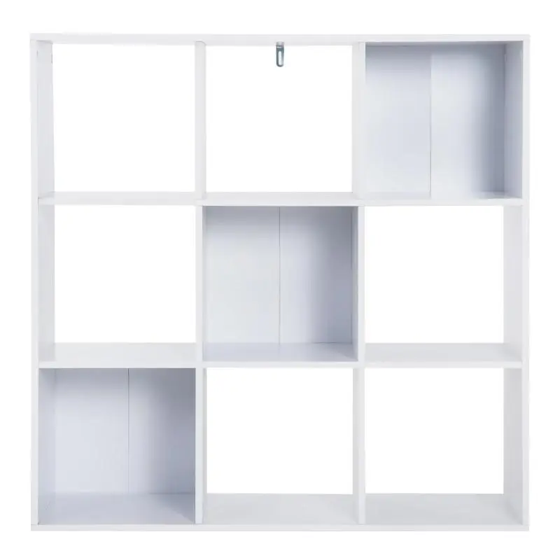 White Bookcase with 9 Cubes