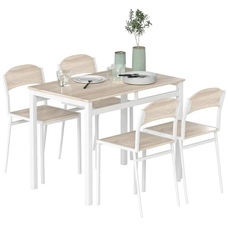 5-Piece Dining Set with Rectangular Table