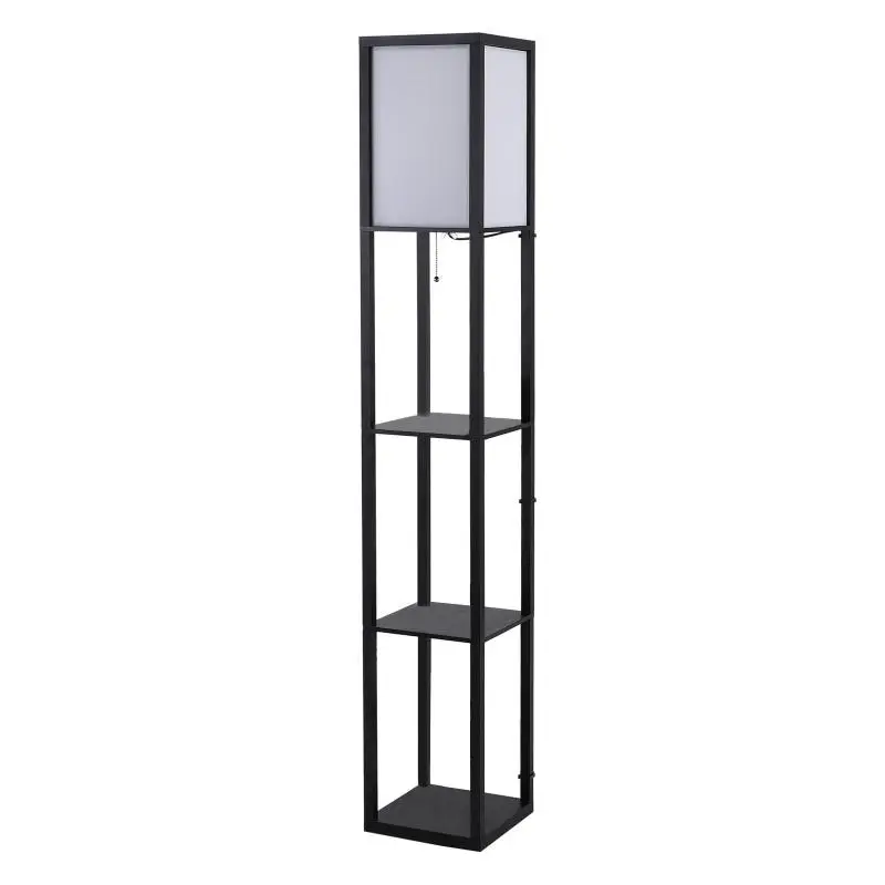Floor Lamp with 3 Shelves