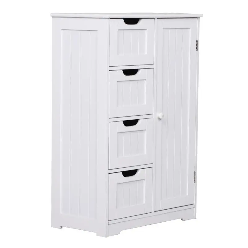 Bathroom Cabinet with 4 Drawers and Cupboard