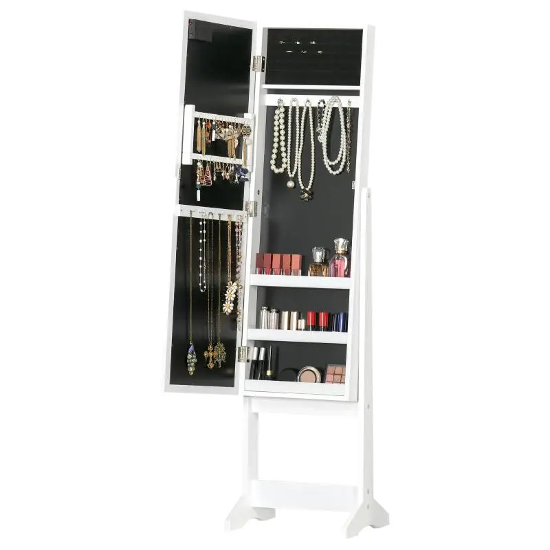 Jewellery Cabinet with Full-Length Mirror and LED Lights